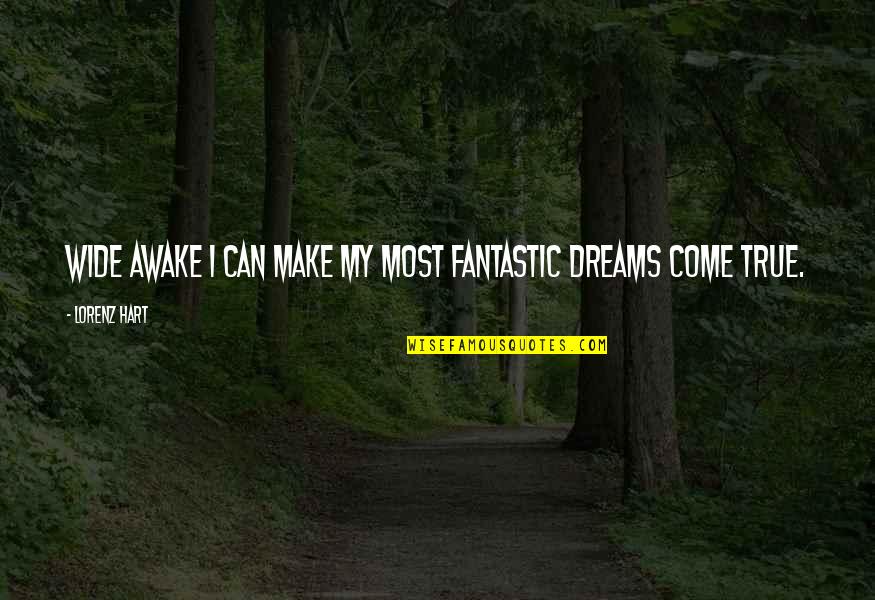 Dreams Dreams Can Come Quotes By Lorenz Hart: Wide awake I can make my most fantastic