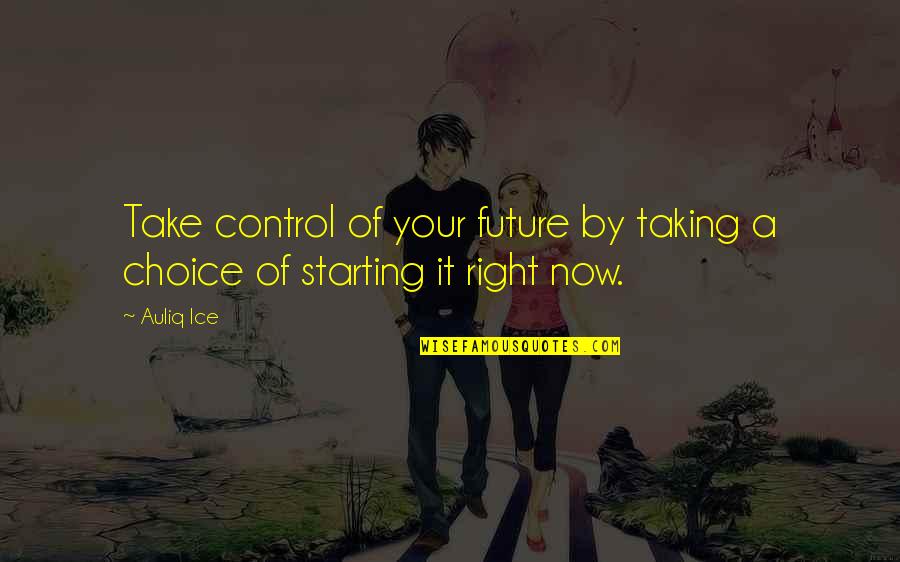 Dreams For The Future Quotes By Auliq Ice: Take control of your future by taking a