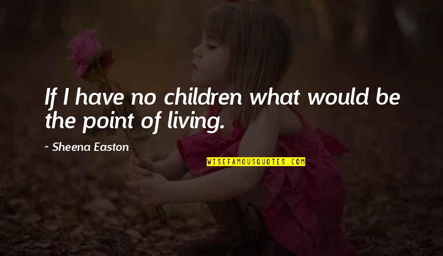 Dreams Not Coming True Quotes By Sheena Easton: If I have no children what would be