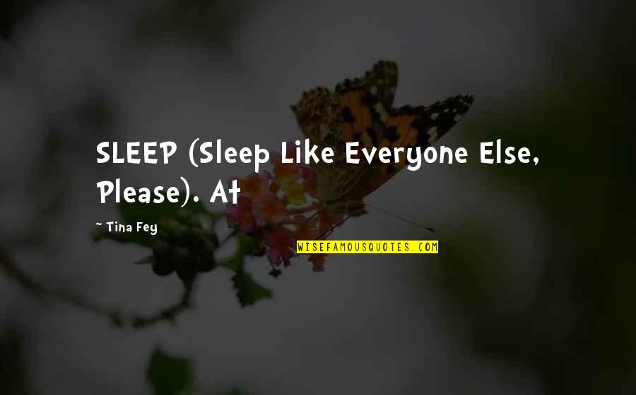 Dreams Taking Flight Quotes By Tina Fey: SLEEP (Sleep Like Everyone Else, Please). At