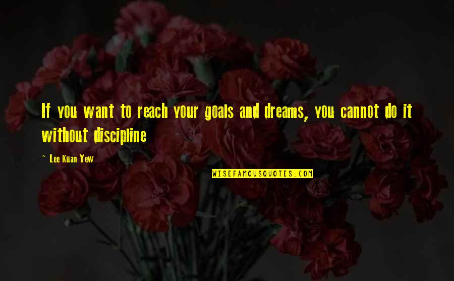 Dreams Without Goals Quotes By Lee Kuan Yew: If you want to reach your goals and
