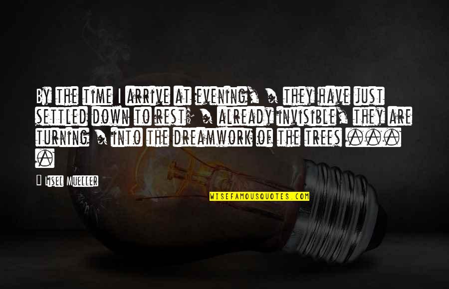 Dreamwork Quotes By Lisel Mueller: By the time I arrive at evening, /