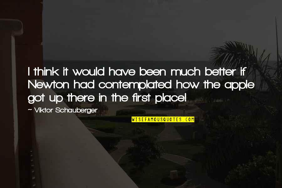 Dreariest Quotes By Viktor Schauberger: I think it would have been much better
