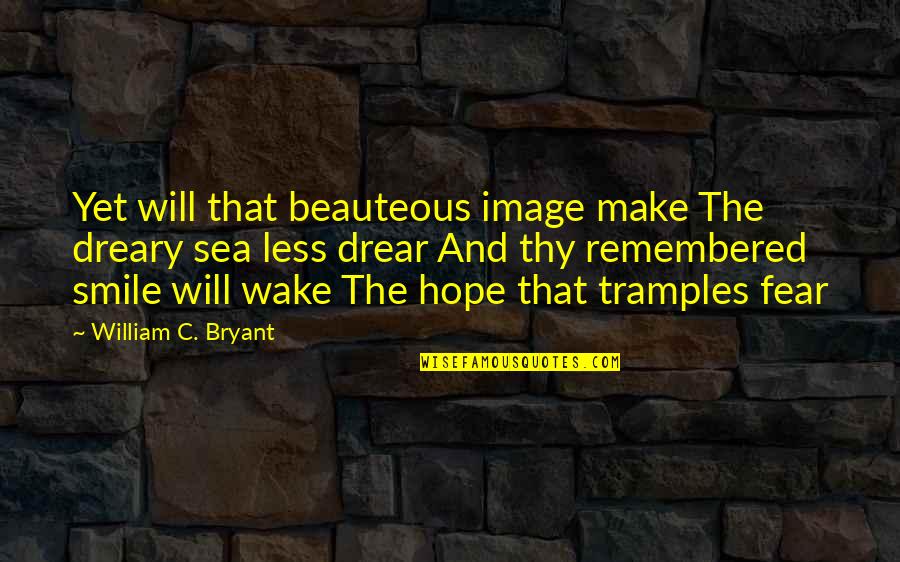 Dreary Quotes By William C. Bryant: Yet will that beauteous image make The dreary