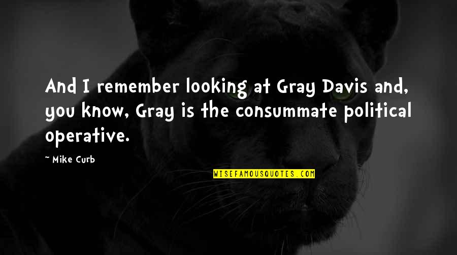 Dreema Couture Quotes By Mike Curb: And I remember looking at Gray Davis and,