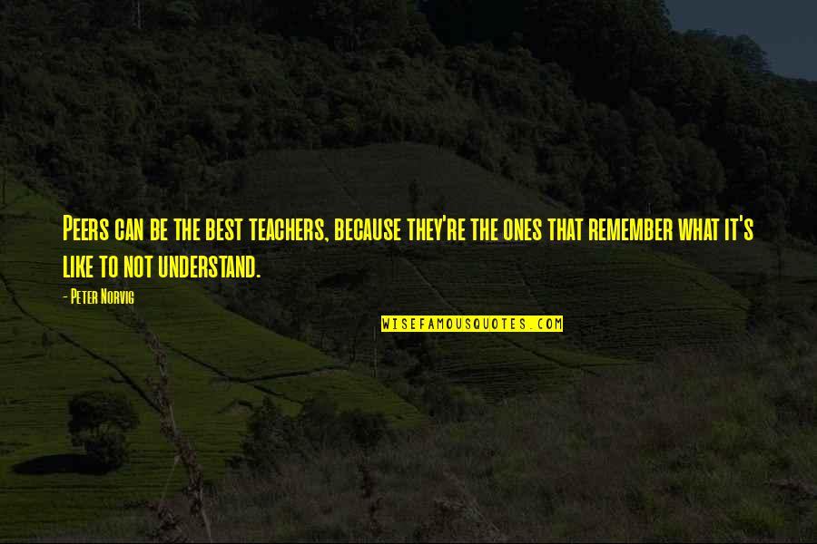 Drejtesia Kushtetuese Quotes By Peter Norvig: Peers can be the best teachers, because they're Drejtesia Kushtetuese Quotes By Peter Norvig: Peers can be the best teachers, because they're