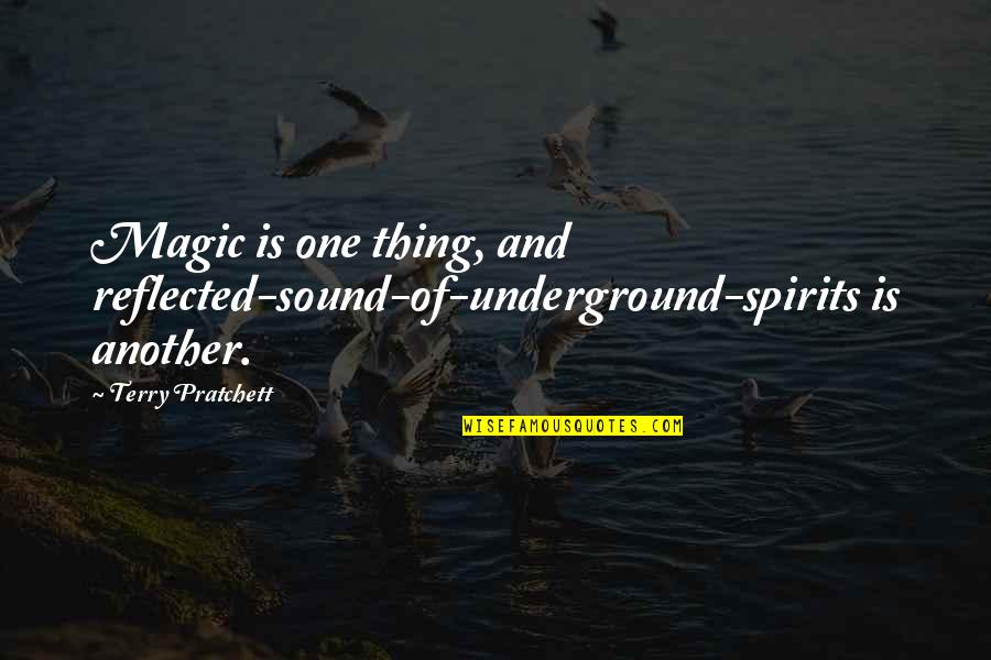 Drele Gr Quotes By Terry Pratchett: Magic is one thing, and reflected-sound-of-underground-spirits is another.