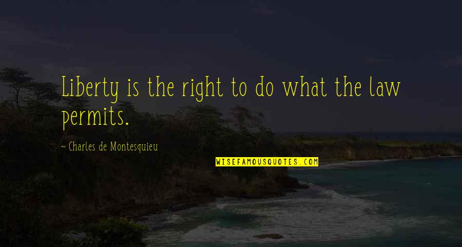 Dreptatea Sociala Quotes By Charles De Montesquieu: Liberty is the right to do what the