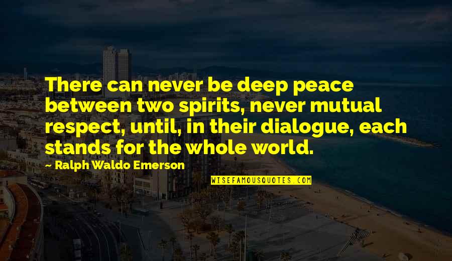Dreven Ek Silvo Quotes By Ralph Waldo Emerson: There can never be deep peace between two Dreven Ek Silvo Quotes By Ralph Waldo Emerson: There can never be deep peace between two