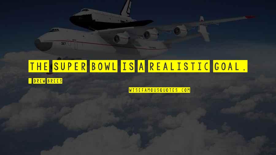 Drew Brees Quotes By Drew Brees: The Super Bowl is a realistic goal.