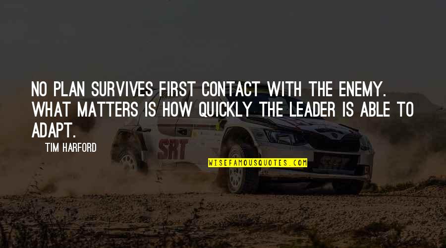 Drew Doughty Quotes By Tim Harford: No plan survives first contact with the enemy. Drew Doughty Quotes By Tim Harford: No plan survives first contact with the enemy.