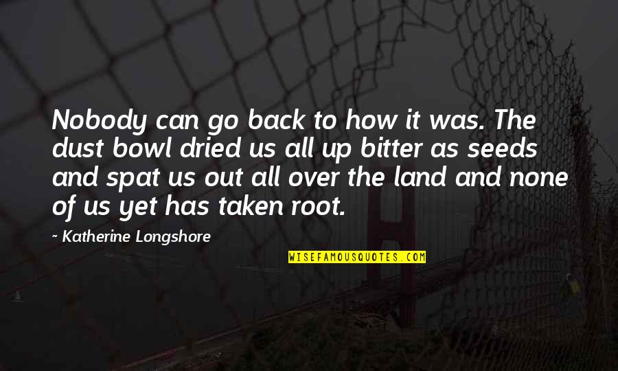 Dried Quotes By Katherine Longshore: Nobody can go back to how it was.