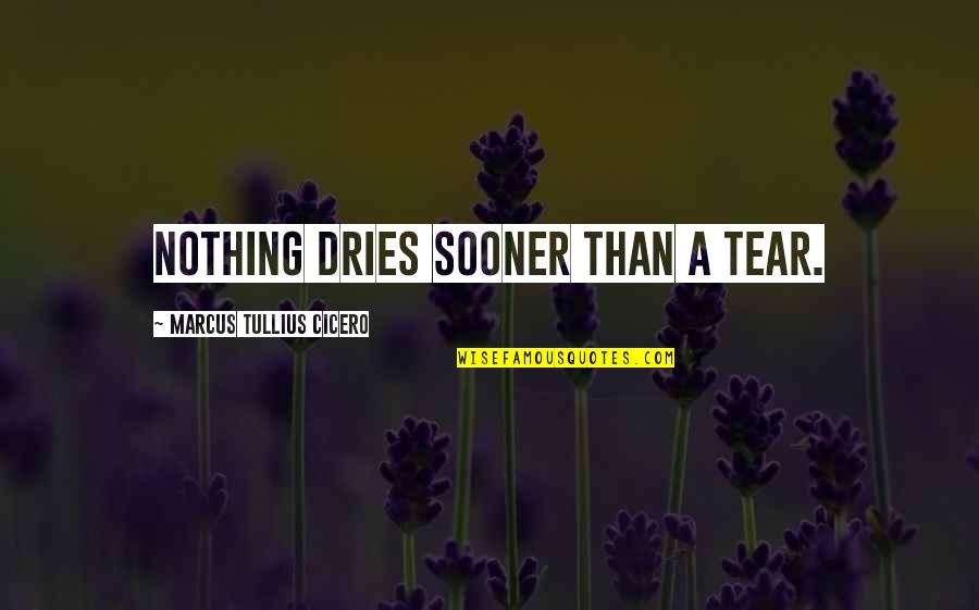 Dries Quotes By Marcus Tullius Cicero: Nothing dries sooner than a tear. Dries Quotes By Marcus Tullius Cicero: Nothing dries sooner than a tear.
