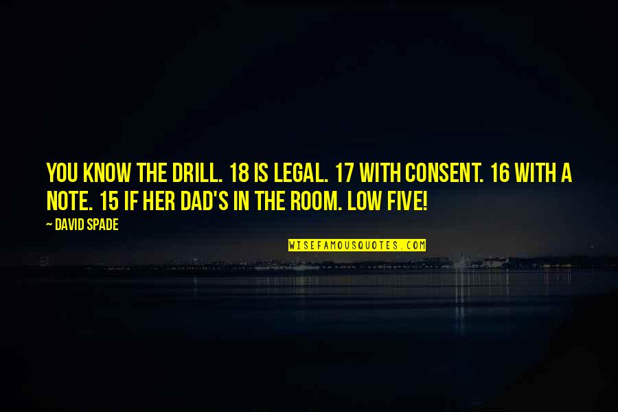 Drill'd Quotes By David Spade: You know the drill. 18 is legal. 17