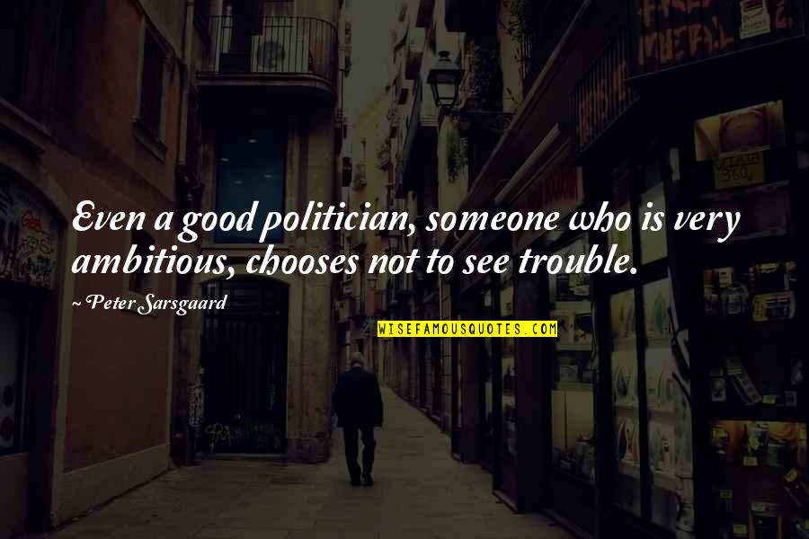 Drinking Coffee Quotes By Peter Sarsgaard: Even a good politician, someone who is very