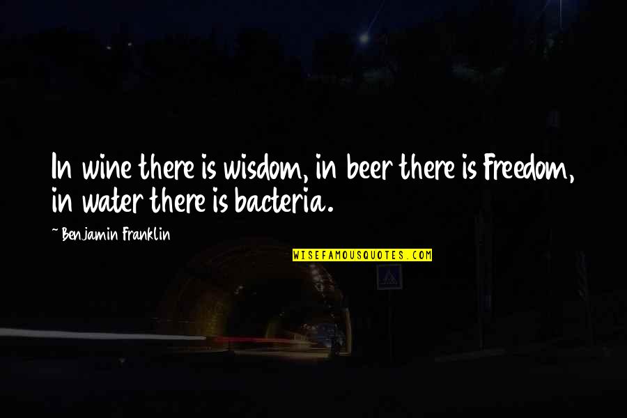 Drinking Humor Quotes By Benjamin Franklin: In wine there is wisdom, in beer there