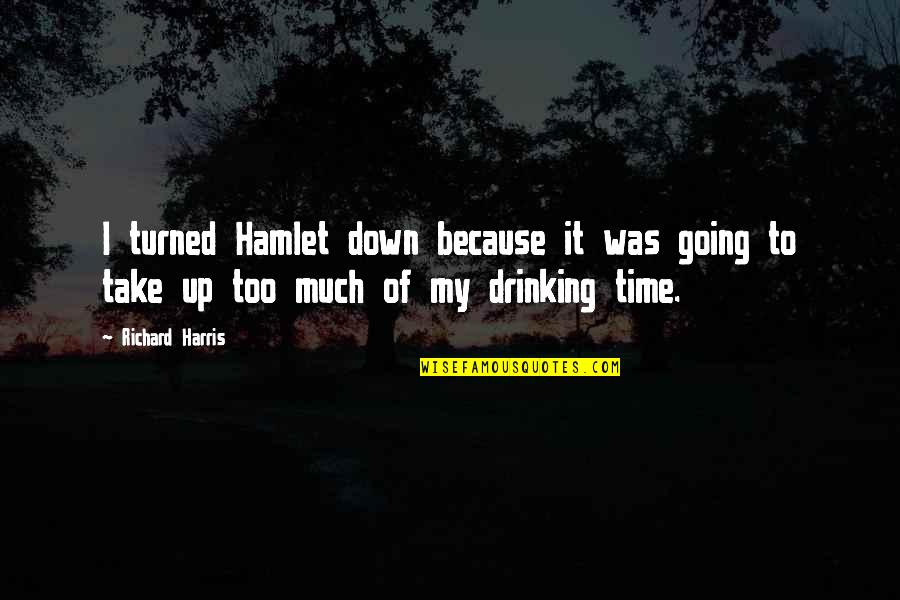 Drinking Too Much Quotes By Richard Harris: I turned Hamlet down because it was going