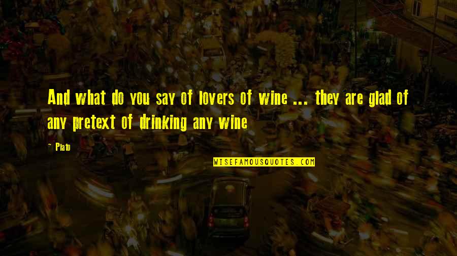 Drinking Wine Quotes By Plato: And what do you say of lovers of