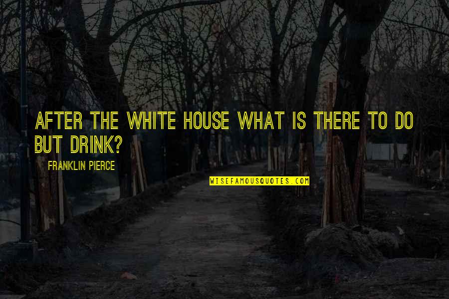 Drink'n Quotes By Franklin Pierce: After the White House what is there to