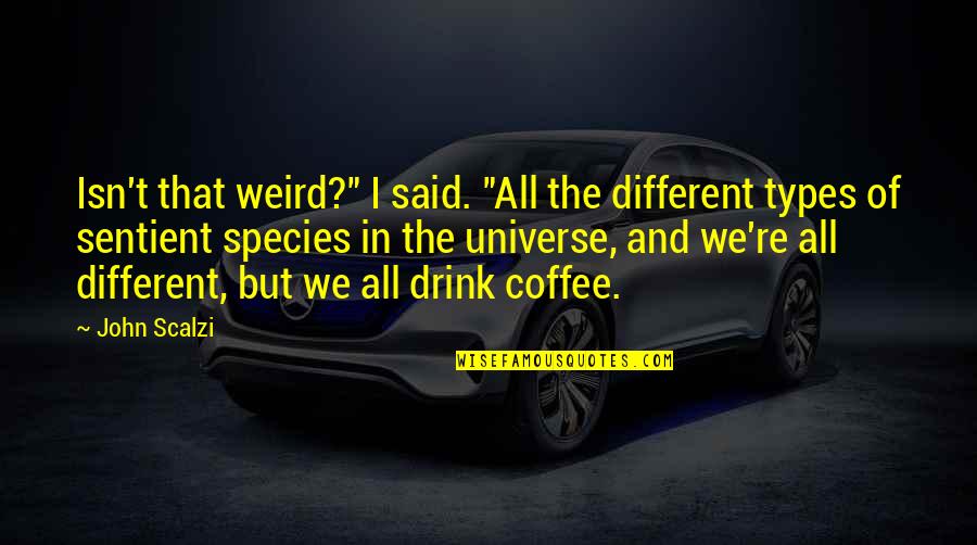 Drink'n Quotes By John Scalzi: Isn't that weird?" I said. "All the different