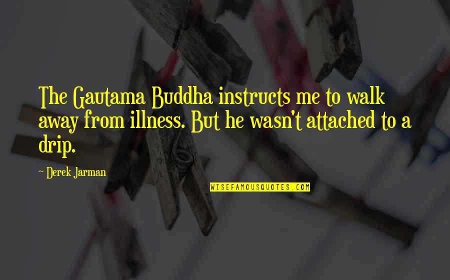 Drip Quotes By Derek Jarman: The Gautama Buddha instructs me to walk away Drip Quotes By Derek Jarman: The Gautama Buddha instructs me to walk away