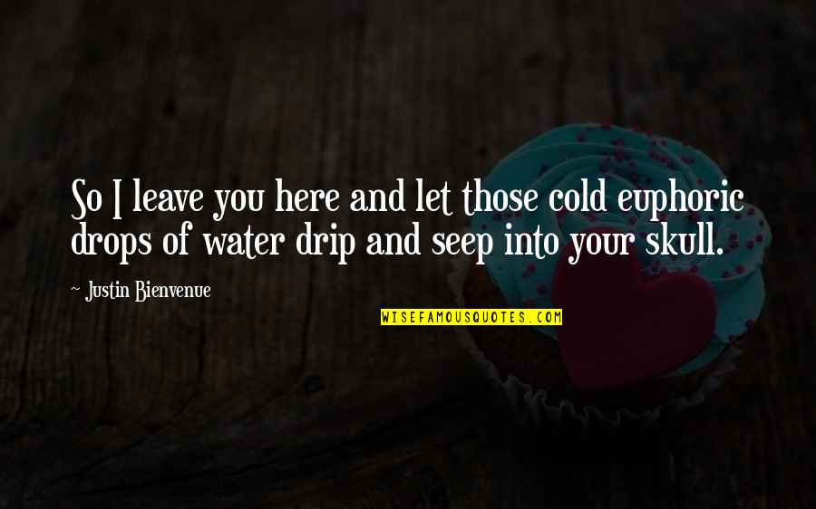 Drip Quotes By Justin Bienvenue: So I leave you here and let those