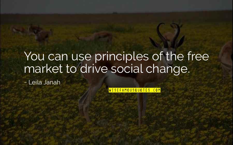 Drive Quotes By Leila Janah: You can use principles of the free market