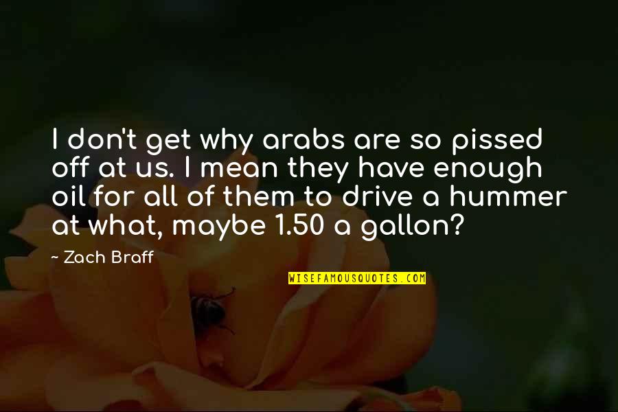 Drive Quotes By Zach Braff: I don't get why arabs are so pissed