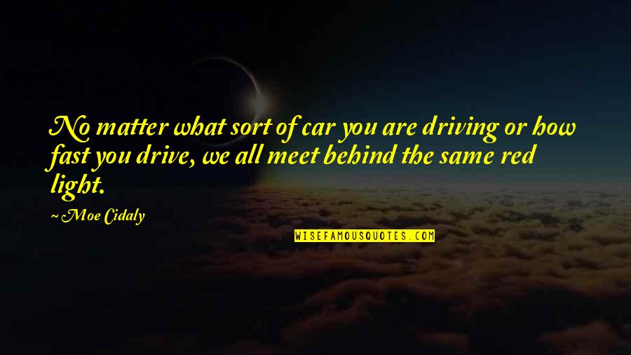 Driving And Life Quotes By Moe Cidaly: No matter what sort of car you are