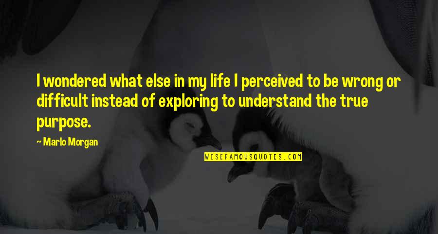 Driving At 16 Quotes By Marlo Morgan: I wondered what else in my life I