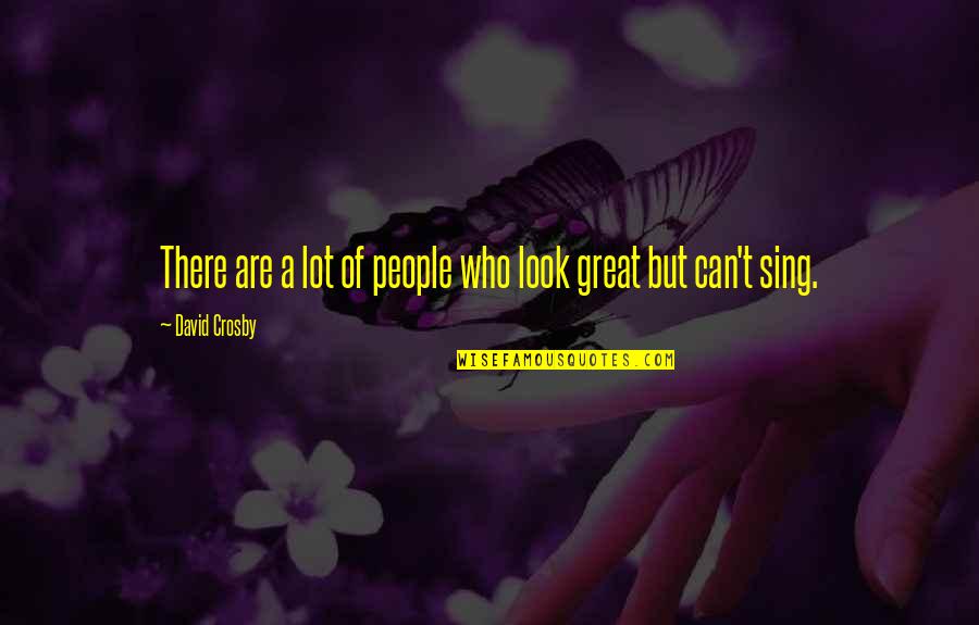 Driving Forward Quotes By David Crosby: There are a lot of people who look Driving Forward Quotes By David Crosby: There are a lot of people who look