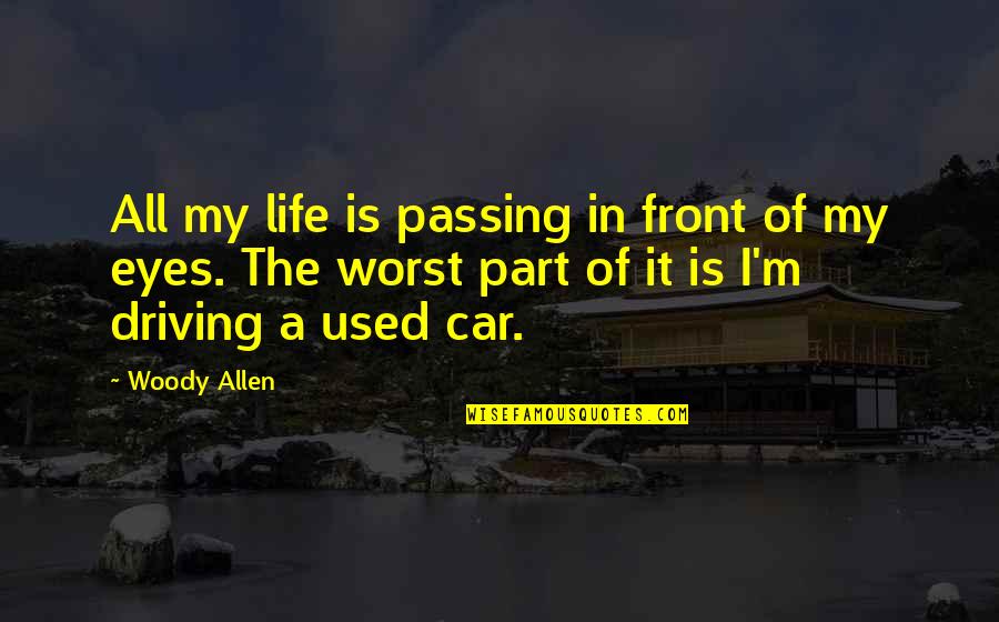 Driving In Car Quotes By Woody Allen: All my life is passing in front of