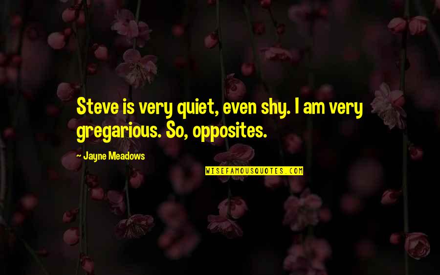 Drizzard Quotes By Jayne Meadows: Steve is very quiet, even shy. I am