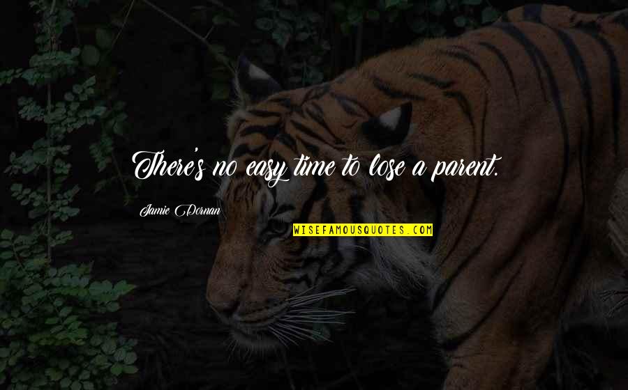 Drobac Stephanie Quotes By Jamie Dornan: There's no easy time to lose a parent. Drobac Stephanie Quotes By Jamie Dornan: There's no easy time to lose a parent.