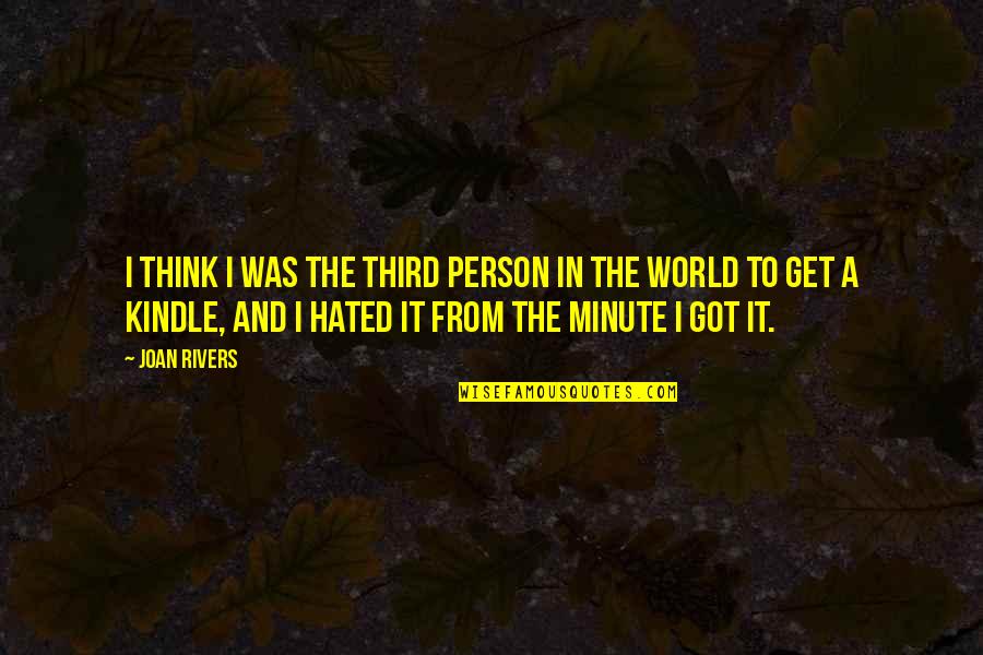 Drogie Quotes By Joan Rivers: I think I was the third person in Drogie Quotes By Joan Rivers: I think I was the third person in