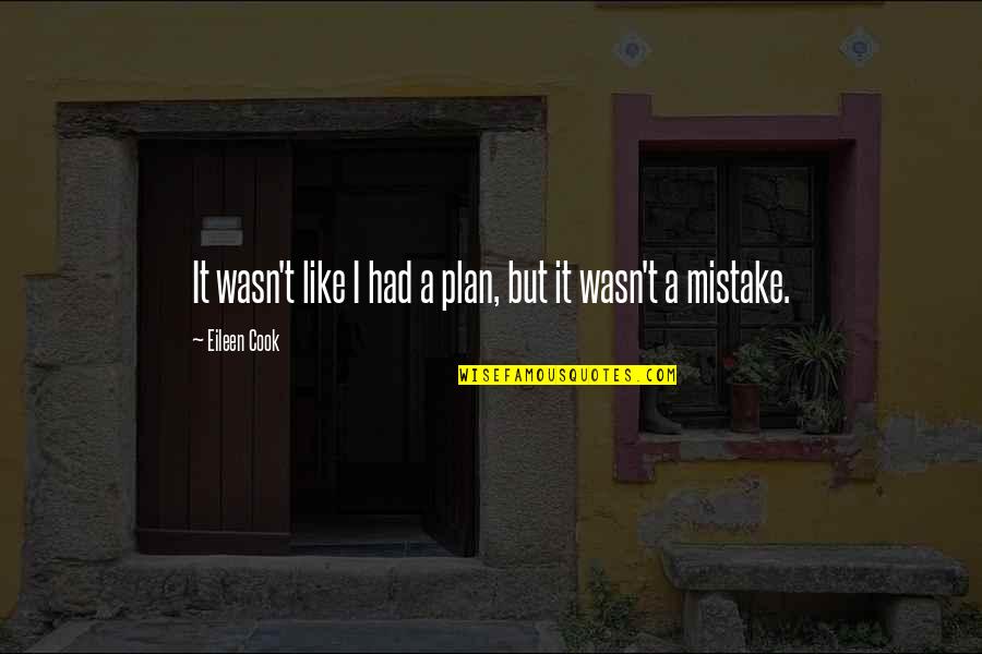 Droguri Referat Quotes By Eileen Cook: It wasn't like I had a plan, but