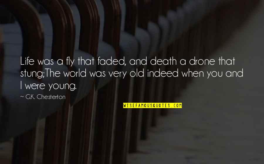 Drone Quotes By G.K. Chesterton: Life was a fly that faded, and death