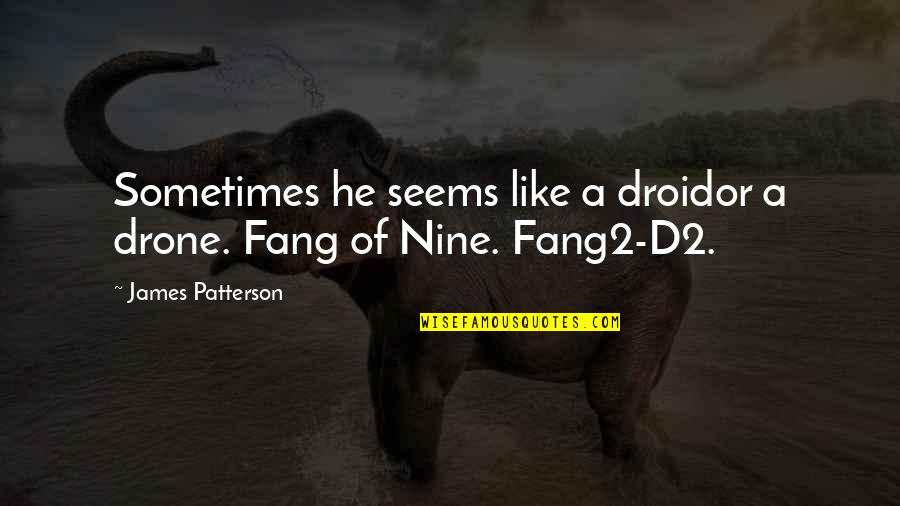 Drone Quotes By James Patterson: Sometimes he seems like a droidor a drone.