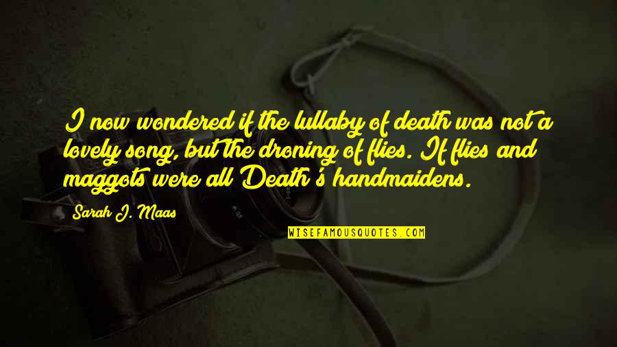 Droning On And On Quotes By Sarah J. Maas: I now wondered if the lullaby of death