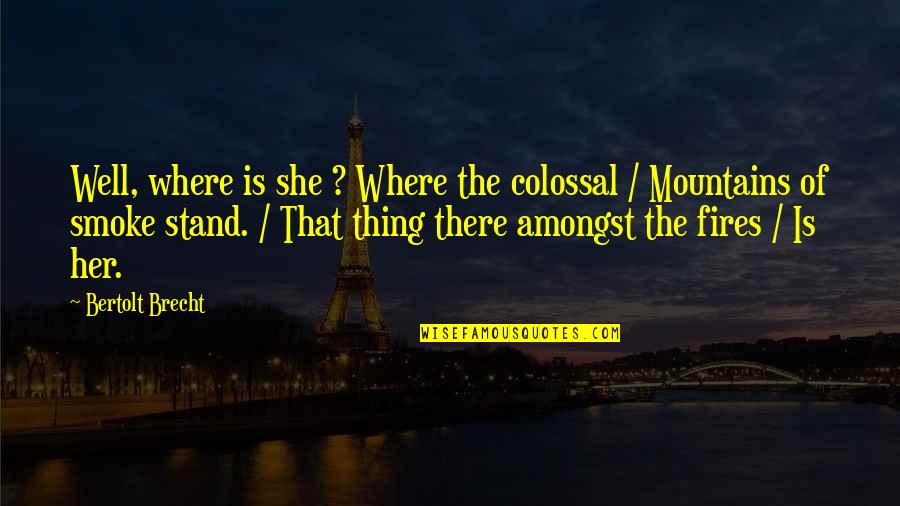 Droog Quotes By Bertolt Brecht: Well, where is she ? Where the colossal Droog Quotes By Bertolt Brecht: Well, where is she ? Where the colossal