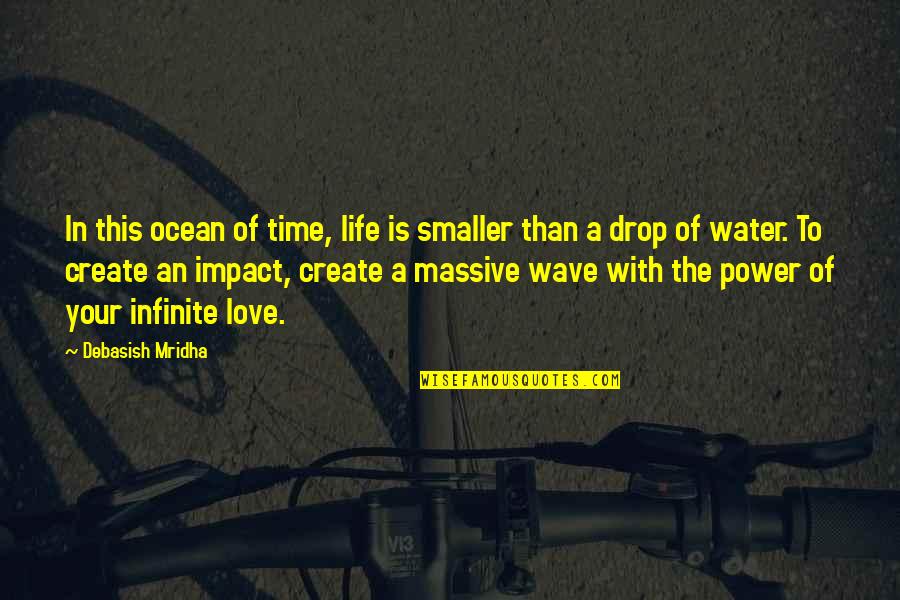Drop A Quotes By Debasish Mridha: In this ocean of time, life is smaller