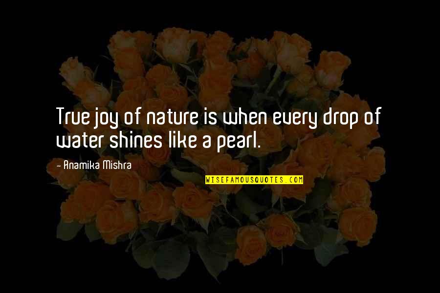 Drop Of Water Quotes By Anamika Mishra: True joy of nature is when every drop