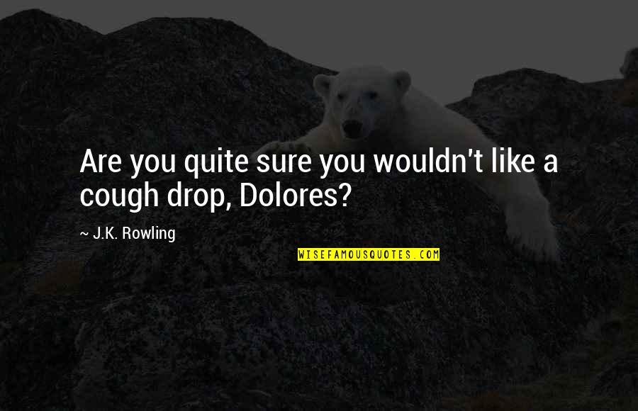 Drop Quotes By J.K. Rowling: Are you quite sure you wouldn't like a
