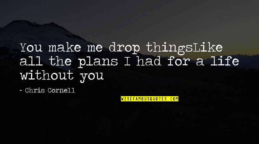 Drop You Like Quotes By Chris Cornell: You make me drop thingsLike all the plans