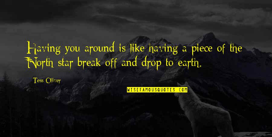 Drop You Like Quotes By Tess Oliver: Having you around is like having a piece