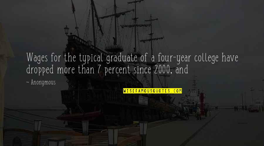 Dropped Quotes By Anonymous: Wages for the typical graduate of a four-year Dropped Quotes By Anonymous: Wages for the typical graduate of a four-year
