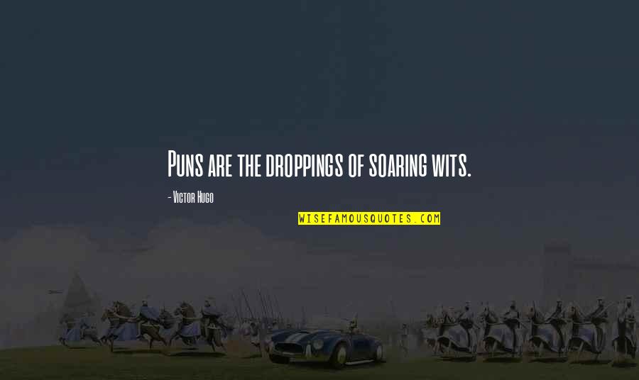 Droppings Quotes By Victor Hugo: Puns are the droppings of soaring wits.