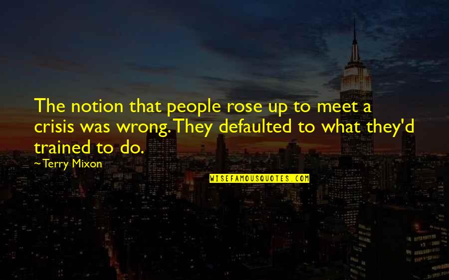D'rose Quotes By Terry Mixon: The notion that people rose up to meet D'rose Quotes By Terry Mixon: The notion that people rose up to meet