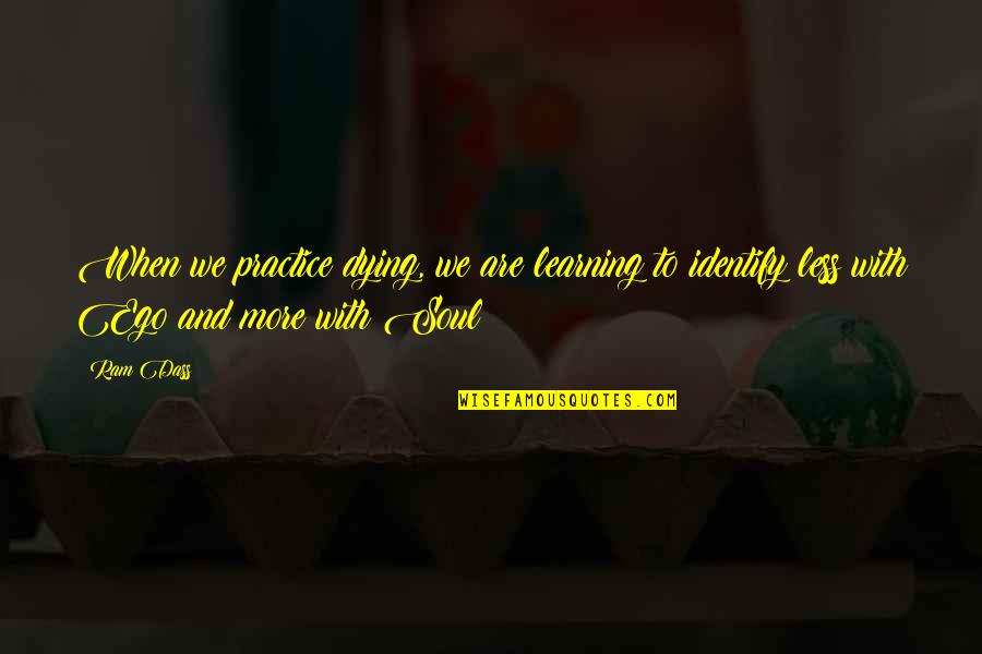 Drosophila Mutations Quotes By Ram Dass: When we practice dying, we are learning to