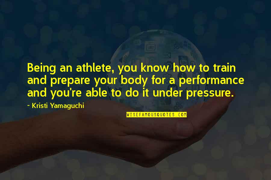 Drottning Blanka Quotes By Kristi Yamaguchi: Being an athlete, you know how to train Drottning Blanka Quotes By Kristi Yamaguchi: Being an athlete, you know how to train